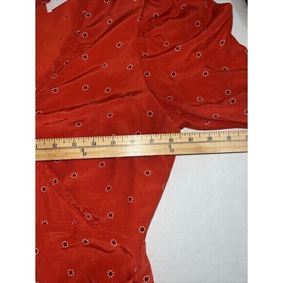 ASTR Womens Red Flora Dot Mini‎ Dress Long Sleeve Size Medium - Picture 3 of 8